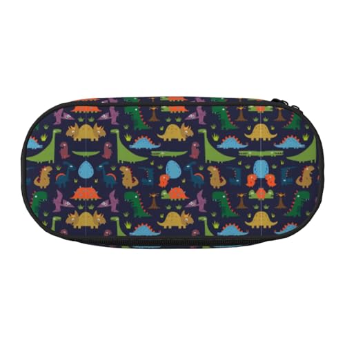 GaxfjRu Federmäppchen mit Dinosaurier-Palmblatt-Druck, großes Fassungsvermögen, für Zuhause, Uni, Büro, Organizer für Erwachsene, Studenten von GaxfjRu