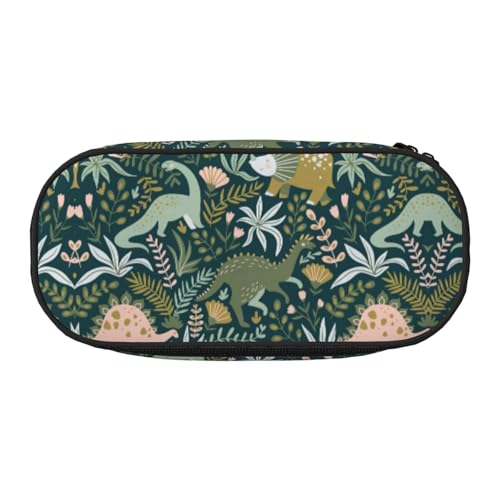 GaxfjRu Federmäppchen mit niedlichem Dinosaurier-Druck, großes Fassungsvermögen, für Zuhause, Uni, Büro, Organizer für Erwachsene, Studenten von GaxfjRu