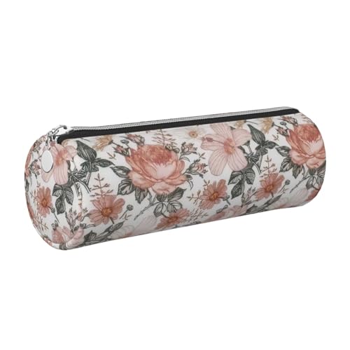 GaxfjRu Flower Paris Eiffelturm Leder mit Reißverschluss für Füllfederhalter und Kugelschreiber, Tasche von GaxfjRu