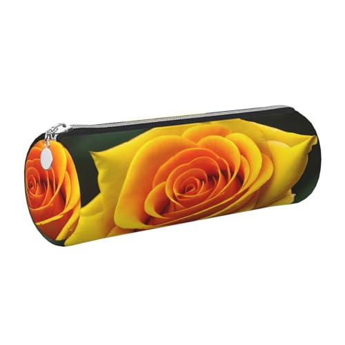 GaxfjRu Gelbe Rose Bild Runde Federmäppchen Kunstleder - Aufbewahrung für Stifte, Bleistifte, Marker, Kleinbedarf Metall Reißverschluss mit Leder, silber, Einheitsgröße, Kartenhalter GaxfjRu Gelbe Rose Bild Runde Federmäppchen Kunstleder - Aufbewahrung für Stifte, Bleistifte, Marker, Kleinbedarf Metall Reißverschluss mit Leder, silber, Einheitsgröße, Kartenhalter von GaxfjRu