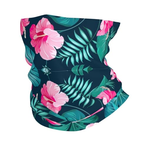 GaxfjRu Hawaii Pink Flower Print Cooling Multi Use Neck Gaiter Mens and Women Summer Face Mask for Working, Running Sports von GaxfjRu