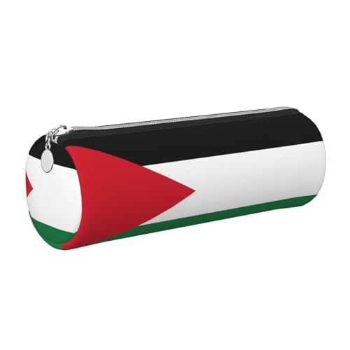 GaxfjRu Palestine Flag1 Etui für Füllfederhalter, Leder, mit Reißverschluss, weich, genarbt von GaxfjRu