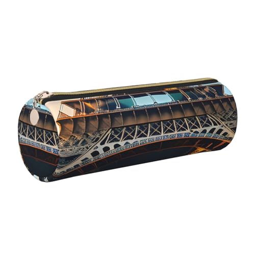 GaxfjRu Paris Eiffelturm Bild Runde Federmappe Kunstleder - Aufbewahrung für Stifte, Bleistifte, Marker, Kleinigkeiten Metall Reißverschluss mit Leder, gold, Einheitsgröße, Kartenhalter GaxfjRu Paris Eiffelturm Bild Runde Federmappe Kunstleder - Aufbewahrung für Stifte, Bleistifte, Marker, Kleinigkeiten Metall Reißverschluss mit Leder, gold, Einheitsgröße, Kartenhalter von GaxfjRu