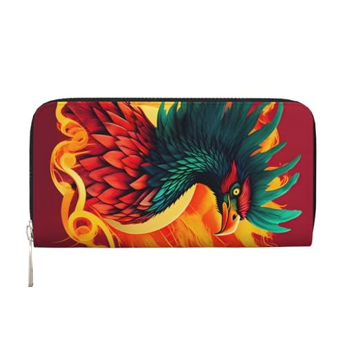 GaxfjRu Phoenix Print Kleine Leder Geldbörse für Damen, Damen Kreditkartenetui Damen Pocket Purse von GaxfjRu