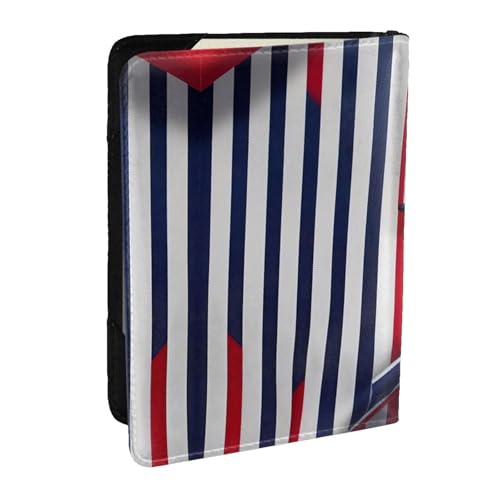 GaxfjRu Reisepasshülle aus Leder, wasserdicht, für Damen und Herren, Rot / Blau / Weiß / Grau, Schwarz , Einheitsgröße von GaxfjRu