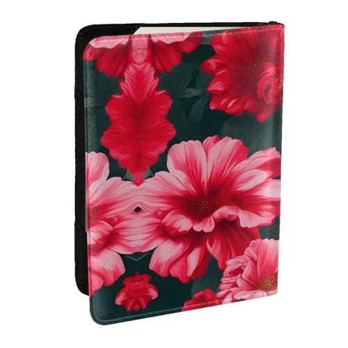 GaxfjRu Reisepasshülle aus Leder, wasserdicht, für Damen und Herren, Rot / Rosa, Schwarz , Einheitsgröße von GaxfjRu