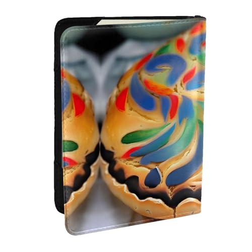 GaxfjRu Reisepasshülle aus Leder mit Brotaufdruck, wasserdicht, Reisebrieftasche, Reisepasshülle für Damen und Herren, Schwarz , Einheitsgröße von GaxfjRu