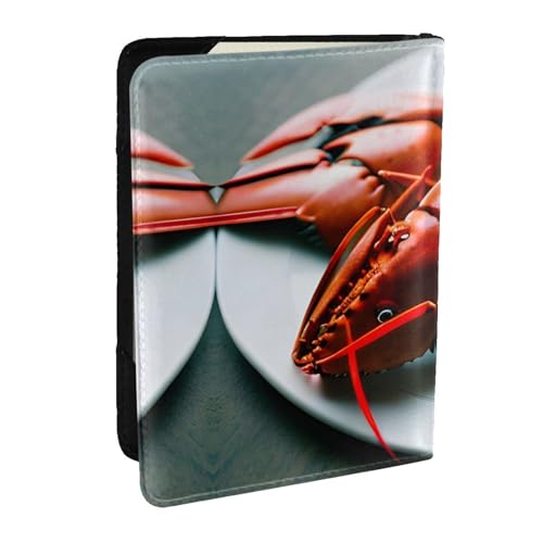 GaxfjRu Reisepasshülle aus Leder mit Karabinermuster, wasserdicht, Reisebrieftasche, Reisepasshülle für Damen und Herren, Schwarz , Einheitsgröße von GaxfjRu