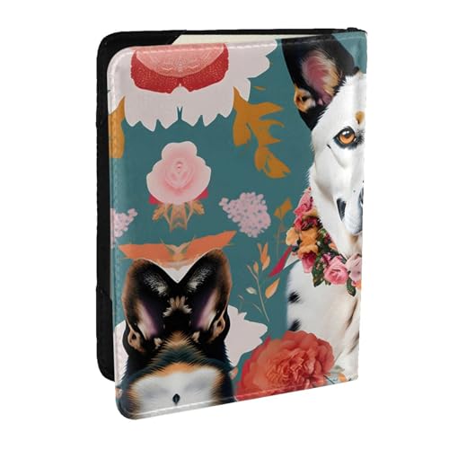 GaxfjRu Reisepasshülle aus Leder mit Rindermotiv, wasserdicht, Reisebrieftasche, Reisepasshülle für Damen und Herren, Schwarz , Einheitsgröße von GaxfjRu