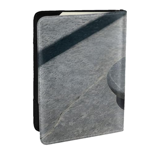 GaxfjRu Reisepasshülle aus Leder mit Zen-Motiv, wasserdicht, Reisebrieftasche, Reisepasshülle für Damen und Herren, Schwarz , Einheitsgröße von GaxfjRu