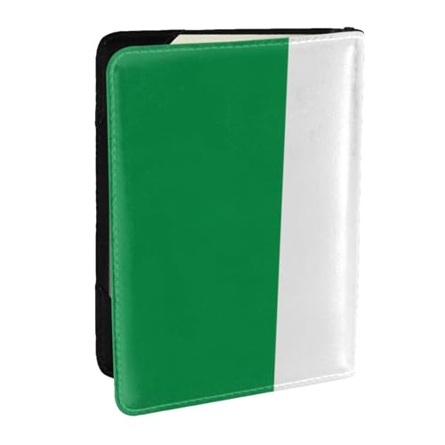 GaxfjRu Reisepasshülle aus Leder mit italienischer Flagge, wasserdicht, Reisebrieftasche, Reisepasshülle für Damen und Herren, Schwarz , Einheitsgröße von GaxfjRu