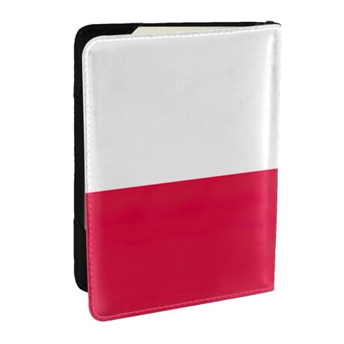 GaxfjRu Reisepasshülle aus Leder mit polnischer Flagge, wasserdicht, Reisebrieftasche, Reisepasshülle für Damen und Herren, Schwarz , Einheitsgröße von GaxfjRu