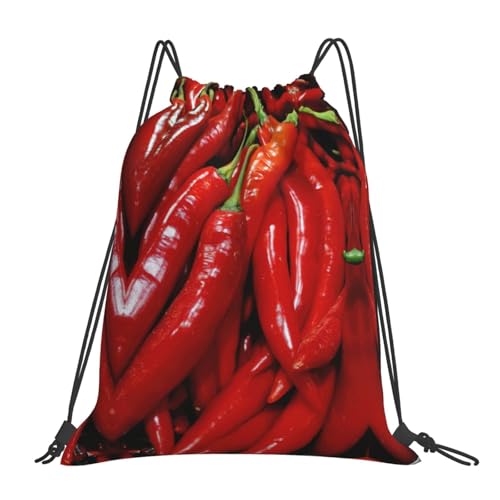 GaxfjRu Tasche mit Kordelzug und Chili-Pfeffer-Muster, praktische und wasserdichte Tasche mit Kordelzug für Fitnessstudio, Rucksack, Weiss/opulenter Garten, Einheitsgröße GaxfjRu Tasche mit Kordelzug und Chili-Pfeffer-Muster, praktische und wasserdichte Tasche mit Kordelzug für Fitnessstudio, Rucksack, Weiss/opulenter Garten, Einheitsgröße von GaxfjRu