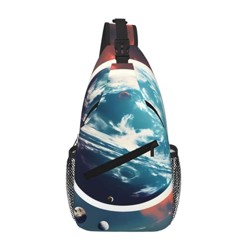 GaxfjRu Umhängetasche mit Weltraumplaneten-Motiv, für Damen und Herren, Schultertasche für Reisen, Wandern, Crossbody-Sling-Rucksack GaxfjRu Umhängetasche mit Weltraumplaneten-Motiv, für Damen und Herren, Schultertasche für Reisen, Wandern, Crossbody-Sling-Rucksack von GaxfjRu