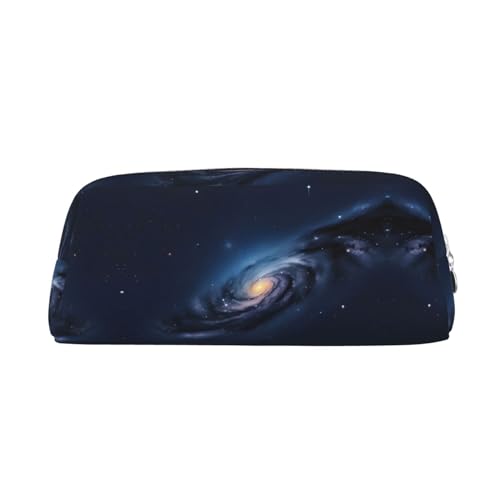 GaxfjRu Universum Milky Way Galaxy Leder dreidimensionale tragbare Stifteetui PVC gefüttert Polyester Make-up Tasche Münzbörse spezielles Federmäppchen von GaxfjRu