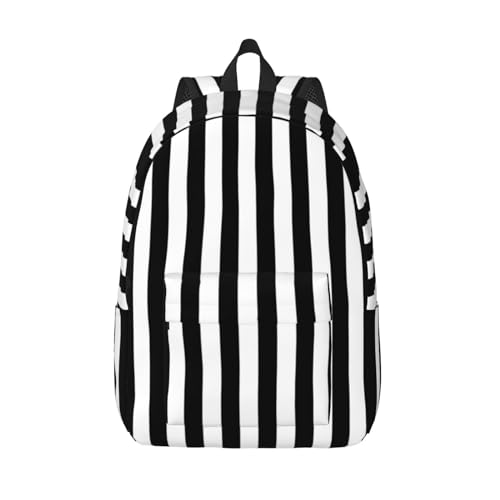 GaxfjRu Vielseitige Büchertasche und Laptop-Rucksack für Herren, reisefreundliches Design mit reichlich Stauraum, Schwarz und Weiß gestreift, Schwarz , M GaxfjRu Vielseitige Büchertasche und Laptop-Rucksack für Herren, reisefreundliches Design mit reichlich Stauraum, Schwarz und Weiß gestreift, Schwarz , M von GaxfjRu