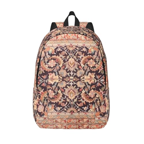 GaxfjRu Vielseitiger Büchertasche und Laptop-Rucksack für Herren, antikes orientalisches Design, mit reichlich Stauraum, Schwarz , M von GaxfjRu