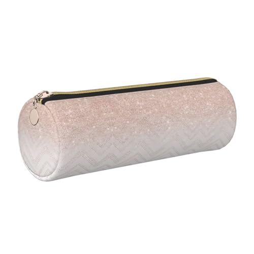 Glitzerndes Federmäppchen, hübsches Muster, Leder, mit Reißverschluss, für Füllfederhalter und Kugelschreiber, weich, genarbt von GaxfjRu