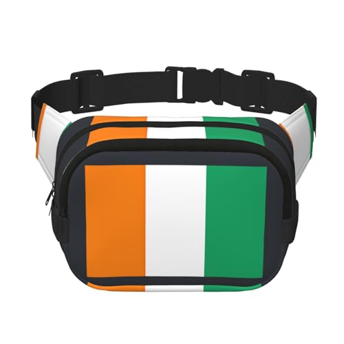 Große Bauchtasche für Damen, Motiv: Flagge der Elfenbeinküste, modische Bauchtasche, Schwarz, Einheitsgröße von GaxfjRu