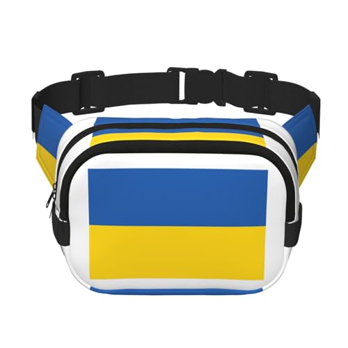 Große Bauchtasche für Damen, Motiv: Flagge der Ukraine, niedliche Umhängetasche, modische Bauchtasche, Schwarz, Einheitsgröße von GaxfjRu