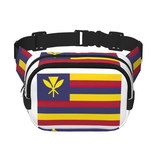 Große Bauchtasche für Damen, Motiv: Flagge des Königreichs Hawaii, niedliche Umhängetasche, modische Bauchtasche, Schwarz, Einheitsgröße von GaxfjRu