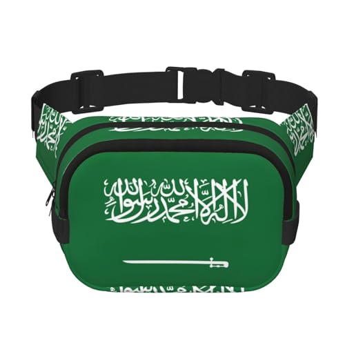 Große Bauchtasche für Damen, Motiv: Flagge von Saudi-Arabien, niedliche Umhängetasche, modische Bauchtasche, Schwarz, Einheitsgröße von GaxfjRu