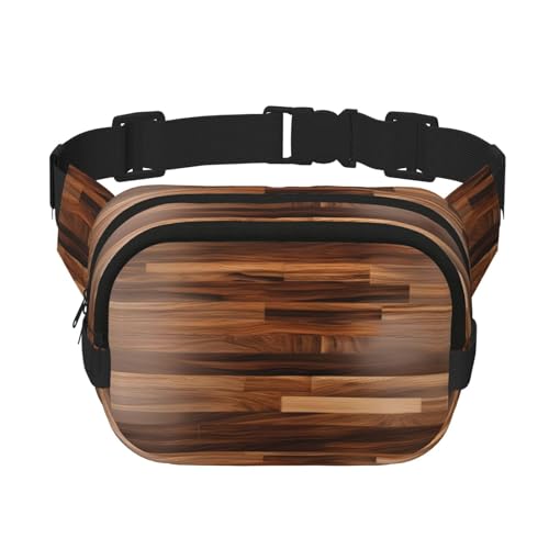 Große Bauchtasche für Damen, mit Holzmaserung, niedlich, modisch, Bauchtasche, Schwarz, Einheitsgröße von GaxfjRu