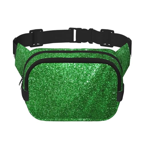 Große Bauchtasche für Damen, mit Pailletten, glitzernd, niedlich, modisch, Grün, Schwarz, Einheitsgröße von GaxfjRu