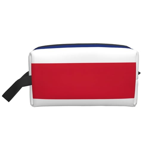 Kosmetiktasche für Damen, Motiv: Flagge von Costa Rica, geräumige Kapazität, Kulturbeutel für Herren, Reise-Kulturbeutel, weiß, Einheitsgröße Kosmetiktasche für Damen, Motiv: Flagge von Costa Rica, geräumige Kapazität, Kulturbeutel für Herren, Reise-Kulturbeutel, weiß, Einheitsgröße von GaxfjRu