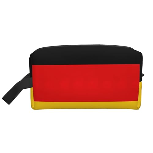 Kosmetiktasche mit deutscher Flagge, geräumiges Fassungsvermögen, Kulturbeutel für Herren, Reise-Kulturbeutel, weiß, Einheitsgröße Kosmetiktasche mit deutscher Flagge, geräumiges Fassungsvermögen, Kulturbeutel für Herren, Reise-Kulturbeutel, weiß, Einheitsgröße von GaxfjRu