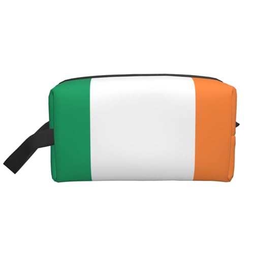 Kosmetiktasche mit irischem Flaggenaufdruck, geräumige Kapazität, Kulturbeutel für Herren, Reise-Kulturbeutel, weiß, Einheitsgröße Kosmetiktasche mit irischem Flaggenaufdruck, geräumige Kapazität, Kulturbeutel für Herren, Reise-Kulturbeutel, weiß, Einheitsgröße von GaxfjRu