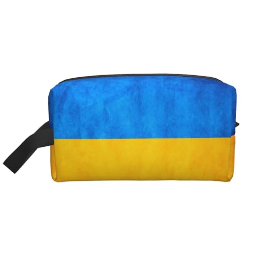 Kosmetiktasche mit ukrainischem Flaggenaufdruck, geräumige Kapazität, Kulturbeutel für Herren, Reise-Kulturbeutel, weiß, Einheitsgröße Kosmetiktasche mit ukrainischem Flaggenaufdruck, geräumige Kapazität, Kulturbeutel für Herren, Reise-Kulturbeutel, weiß, Einheitsgröße von GaxfjRu