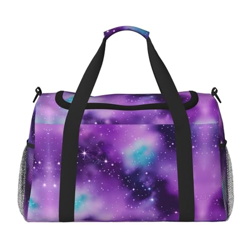 Magic Galaxy Sky Purple Print Weekender Overnight Carry On Bag Duffel Bag for Travel Women Men Gym Luggage Bag Carry on, Schwarz , Einheitsgröße von GaxfjRu