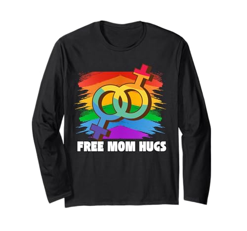 Kostenlose Mama Umarmt LGBT Pride Parades Regenbogen Transgender Schwul Langarmshirt von Gay All Day Garb