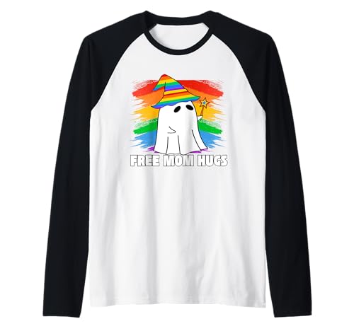 Kostenlose Mama umarmt LGBT Pride Parades Transgender-Geist in Regenbogenfarben Raglan von Gay All Day Garb