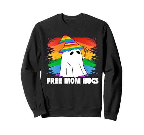 Kostenlose Mama umarmt LGBT Pride Parades Transgender-Geist in Regenbogenfarben Sweatshirt von Gay All Day Garb