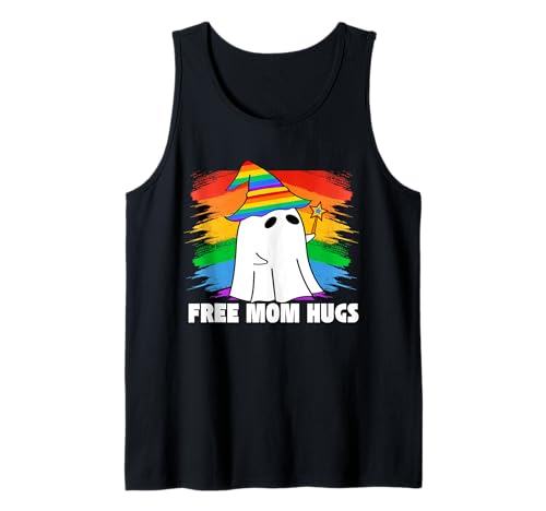 Kostenlose Mama umarmt LGBT Pride Parades Transgender-Geist in Regenbogenfarben Tank Top von Gay All Day Garb