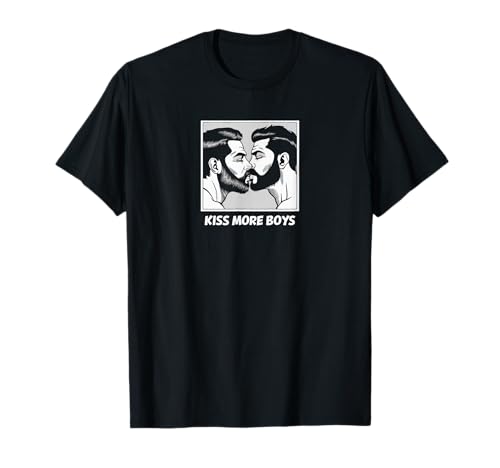 Kiss More Jungen Gay Bear - Daddy Bear LGBTQ Pride Bearded Men T-Shirt von Gay Bear Pride T-Shirts
