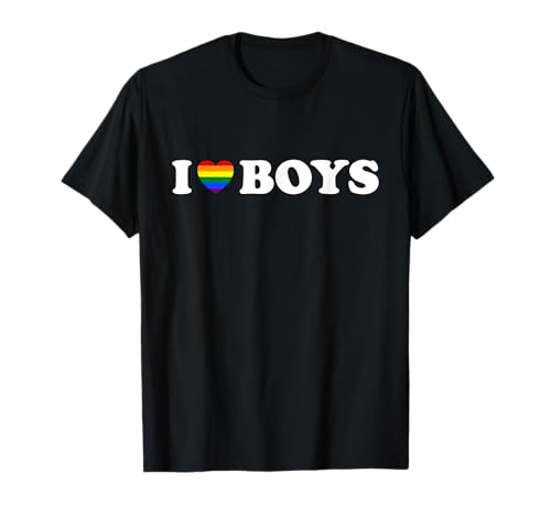 Ich liebe Männer Love Boys Gay Pride Regenbogen Schwulen T-Shirt von Gay Daddy Gay Pride LGBT