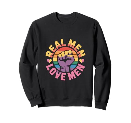 Echte Männer lieben Männer LGBT-Stolz-Flagge Sweatshirt von Gay LGBT rights Rainbow flag LGBTQ
