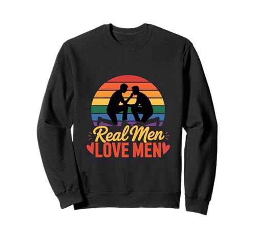 Echte Männer lieben Männer LGBT-Stolz-Flagge Sweatshirt von Gay LGBT rights Rainbow flag LGBTQ