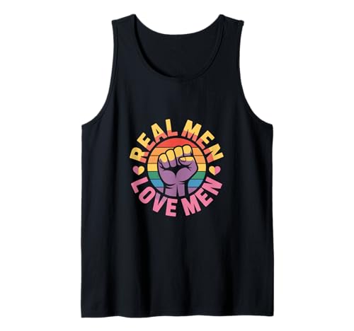 Echte Männer lieben Männer LGBT-Stolz-Flagge Tank Top von Gay LGBT rights Rainbow flag LGBTQ