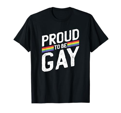 Proud to be Gay Pride Outfit Rainbow Flag Men Women Outfit T-Shirt von Gay Pride Apparel Gifts