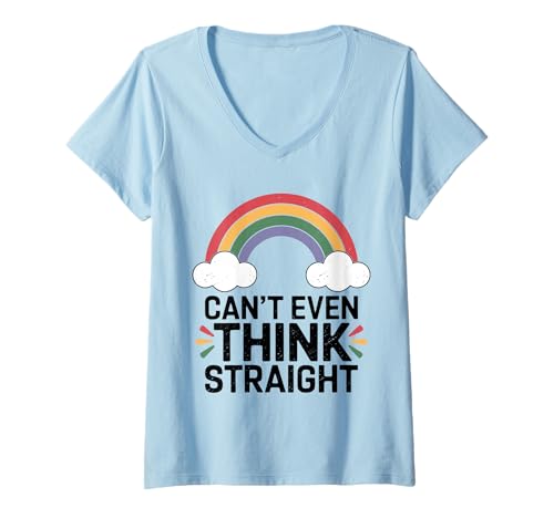 Damen LGBTQ Queer Gay Pride T-Shirt mit V-Ausschnitt Damen LGBTQ Queer Gay Pride T-Shirt mit V-Ausschnitt von Gay Pride Designs