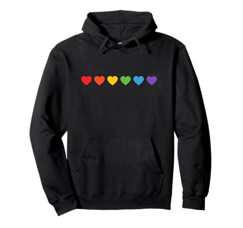 Rainbow Hearts - Gay Pride Rainbow Pullover Hoodie Rainbow Hearts - Gay Pride Rainbow Pullover Hoodie von Gay Pride LGBTQ Apparel