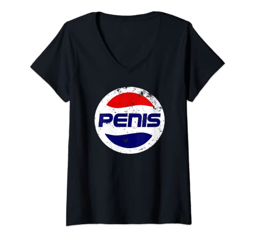 Damen Erfrischendes Penisgetränk, lustige Dick Witze T-Shirt mit V-Ausschnitt von Gay Pride Penis Lover Gifts
