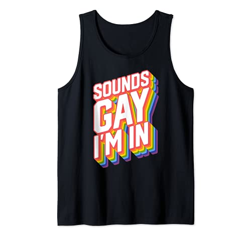 Lustige Gay Designs für Männer mit Regenbogen-Sounds und Gay I'm In. Tank Top Lustige Gay Designs für Männer mit Regenbogen-Sounds und Gay I'm In. Tank Top von Gay Pride Rainbow Flag Design Co.
