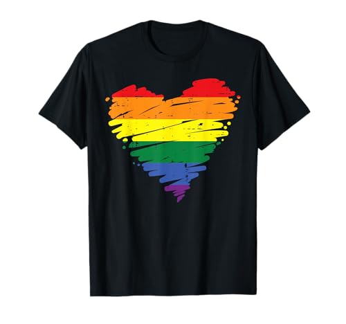 Regenbogenflagge Herz Gay Pride Ally LGBTQ Monat Männer Frauen T-Shirt Regenbogenflagge Herz Gay Pride Ally LGBTQ Monat Männer Frauen T-Shirt von Gay Pride Shirts LGBTQ Ally LGBT Men Women Gift