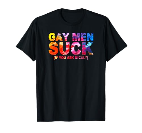 Gay Men Suck LGBTQ+ Gay Pride Ally Rainbow LGBT T-Shirt Gay Men Suck LGBTQ+ Gay Pride Ally Rainbow LGBT T-Shirt von Gay Pride Shirts LGBTQ Ally LGBT