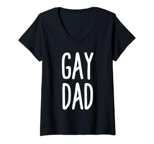 Damen SCHWULER Vater Stolz auf Meinen schwulen Vater zum Vatertag T-Shirt mit V-Ausschnitt Damen SCHWULER Vater Stolz auf Meinen schwulen Vater zum Vatertag T-Shirt mit V-Ausschnitt von Gay Pride Statement Designs
